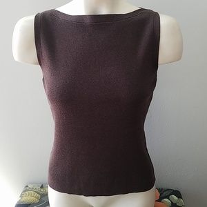 Ann Taylor Loft Brown Knit Tank NWT